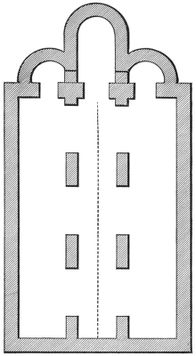 CONJECTURAL PLAN OF EARLY SAXON CHURCH.
