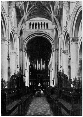 CHOIR AND NAVE, LOOKING WEST.