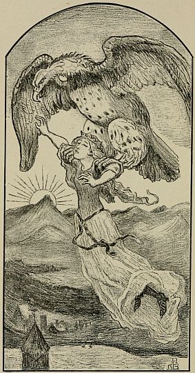 girl carried off by  very large eagle