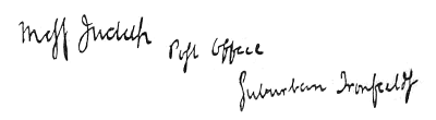 Handwritten address on packet
