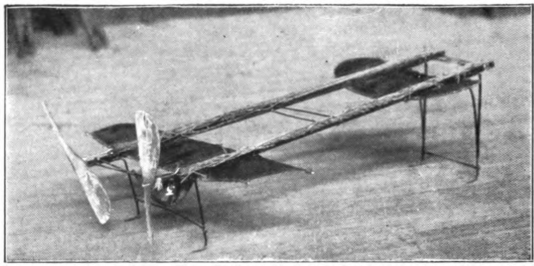 Model built by Rutledge Barry, winner of spectacular flight contest.