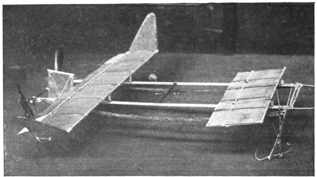 An early model built by Monroe Jacobs. Note the Ailerons.