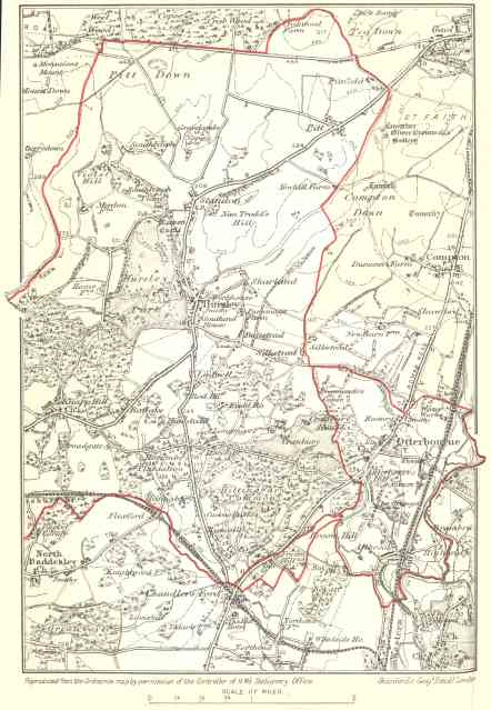 Map of Hursley, Otterbourne etc.