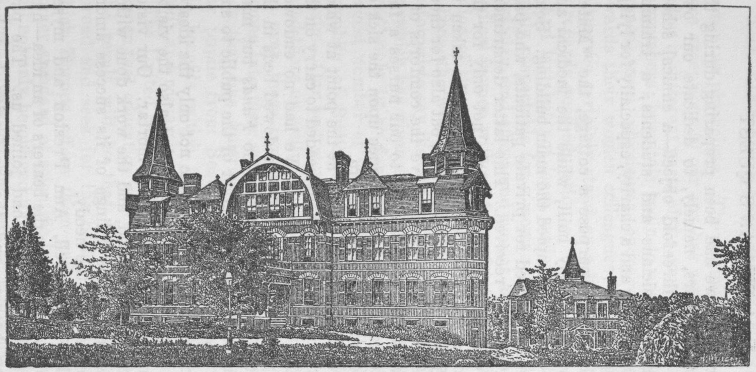 First Buildings of the New England Hospital for
Women and Children, Erected 1872