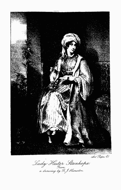 Lady Hestor Stanhope. From a drawing by R. J. Hamerton.