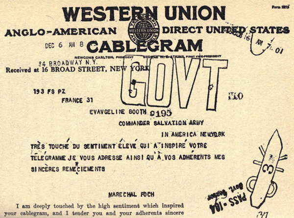 Western Union cablegram