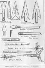 ARROW HEADS OF VARIOUS SORTS USED IN HUNTING