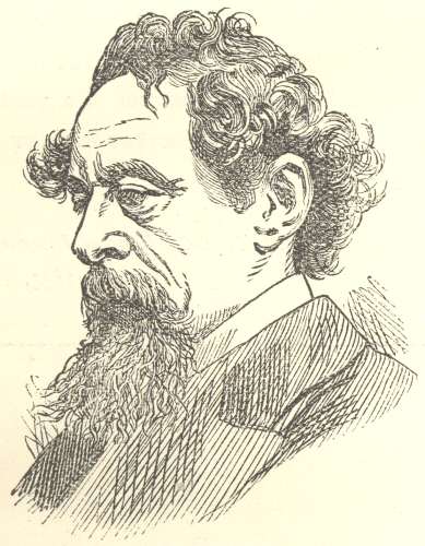 Drawing of Charles Dickens