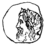 THE HEAD OF JUPITER. From a Greek Coin of about 280 B.C.