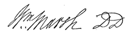 (signature) Wm. Marsh, D. D.