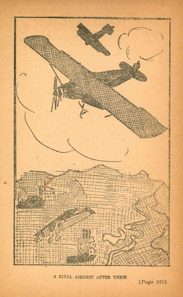 Frontispiece: A RIVAL AIRSHIP AFTER THEM