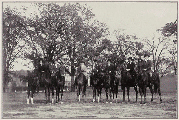 A group of riders on horseback
