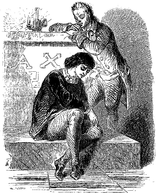 Saint-Julien s'assit sur les marches du tombeau.