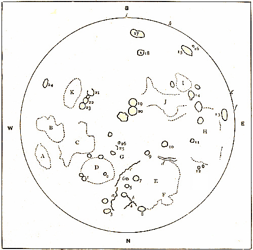 Fig. 27.—Key to Chart of the Moon (Plate VI.).