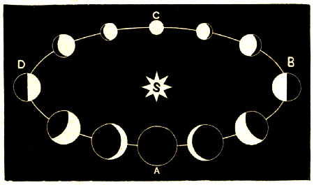 Fig. 41.—The Movement of Mercury, showing the Variations
in Phase and in apparent size.