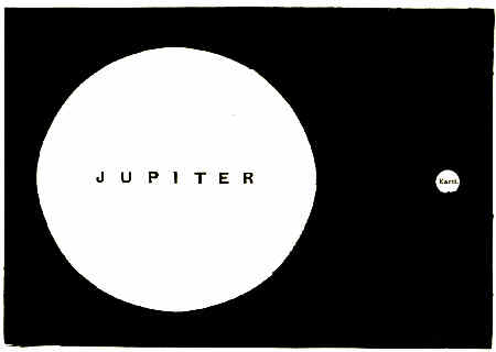 Fig. 56.—The Relative Dimensions of Jupiter and the
Earth.