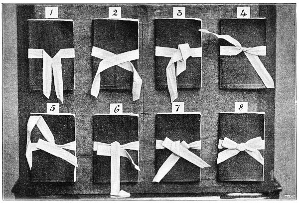 photograph of the steps to tie a knot