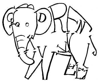Alphabet elephant