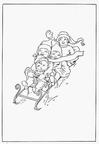 childen on a sled