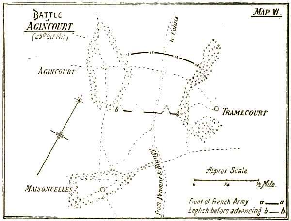 Map VI: Battle of Agincourt.