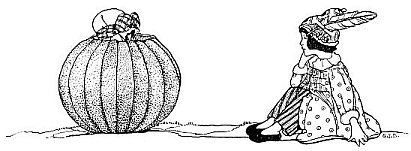 Peter and a large pumpkin