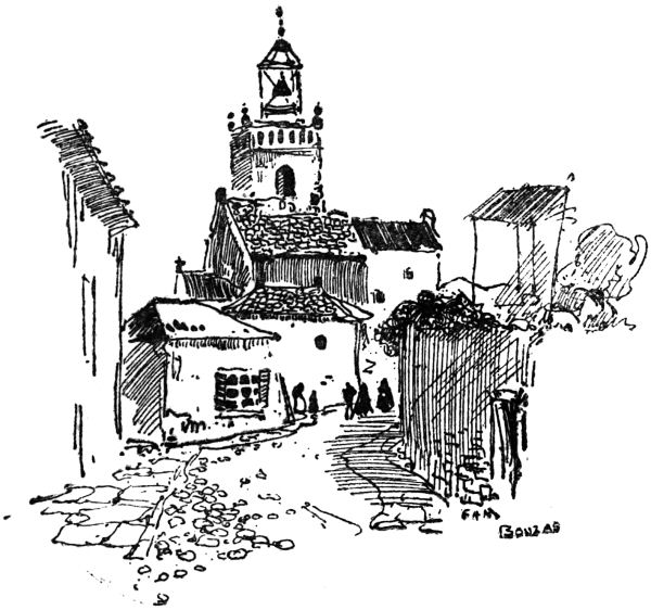 Illustration: THE CHURCH AT BOUZAS, ON THE COAST
