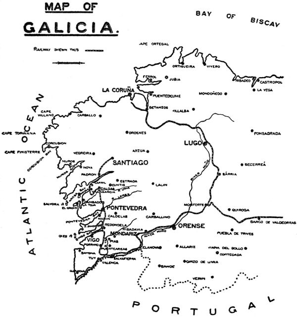 Illustration: MAP OF GALICIA