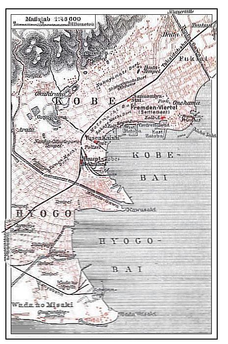 Plan von Kōbe-Hyōgo.