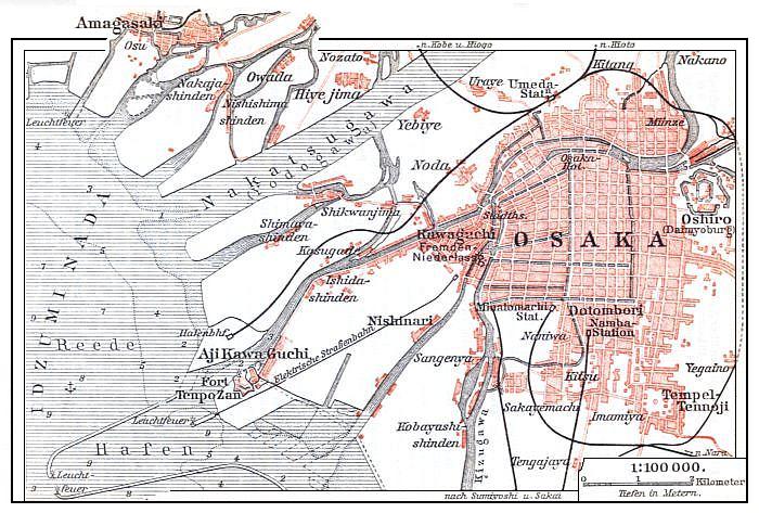 Plan von Osaka.