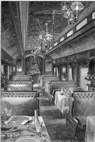 Image not available: A PULLMAN DINING CAR.
