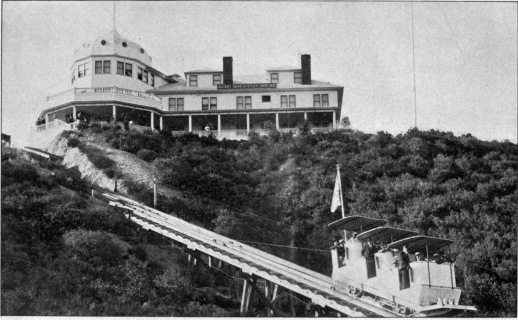 Image not available: ECHO MOUNTAIN HOUSE AND CAR ON THE 48 PER CENT. GRADE,
MT. LOWE RAILWAY.