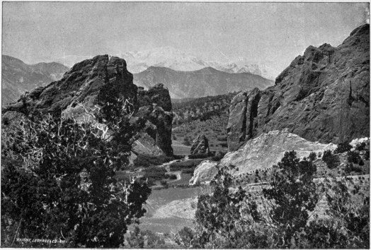 Image not available: GATEWAY TO THE GARDEN OF THE GODS, COLORADO; PIKE’S PEAK
IN THE DISTANCE.