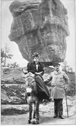 Image not available: BRIDE AND GROOM AT BALANCE ROCK, GARDEN OF THE GODS,
COLORADO.