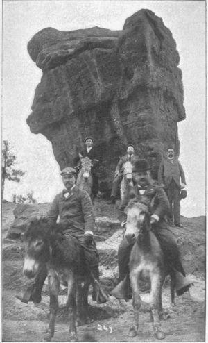 Image not available: BACHELORS AND BURROS IN THE GARDEN OF THE GODS.
