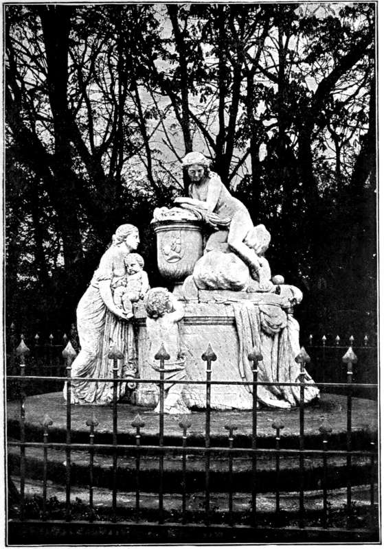 THE MEMORIAL ERECTED TO QUEEN MATILDA IN THE FRENCH GARDEN
OF CELLE.