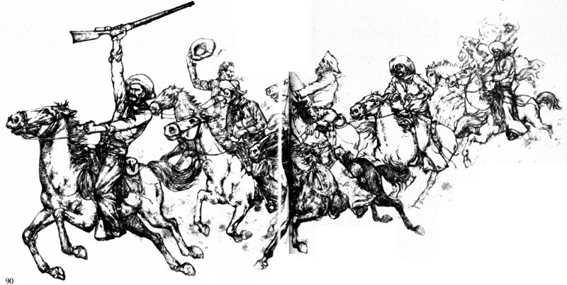 Bandits on horseback.