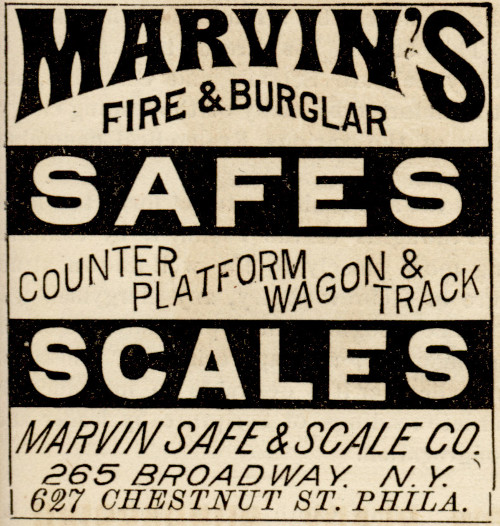 Ad for Marvin's Safes