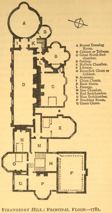 Principal Floor Plan of Strawberry Hill