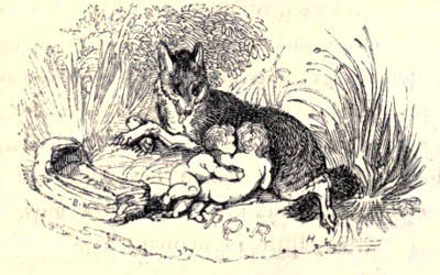 Wolf suckling Romulus and Remus