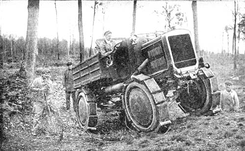 A FRENCH PETROL-ELECTRIC FOUR-WHEEL-DRIVE TRACTOR
