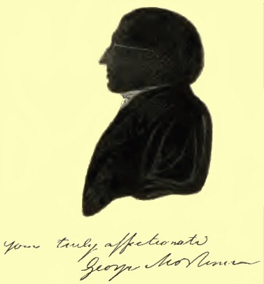 Silhouette of George Mortimer, signed: Yours truly affectionate
George Mortimer