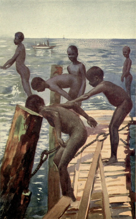 BATHING OFF JETTY AT YARRABAH