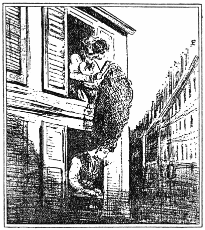 171. Karikatuur van Cham (1868) op de chignon.