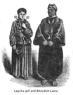 Lepcha girl and Bhoodist
Lama