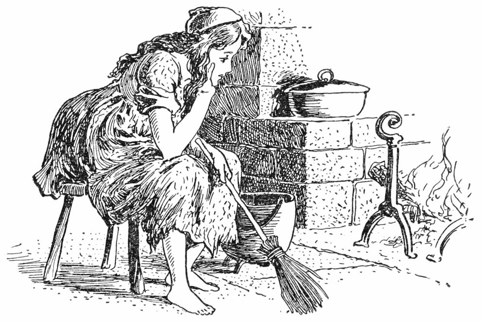 When she had done her work she used to go into the chimney corner and sit among the cinders.