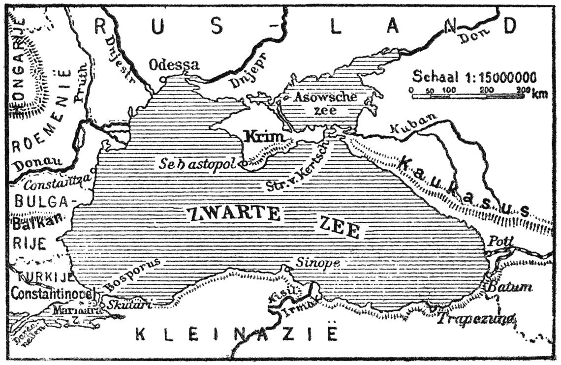 Kaartje van de Zwarte Zee.